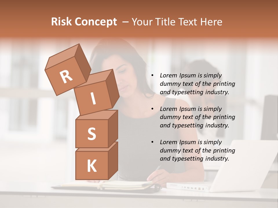 Indoors Businesswoman Professional PowerPoint Template