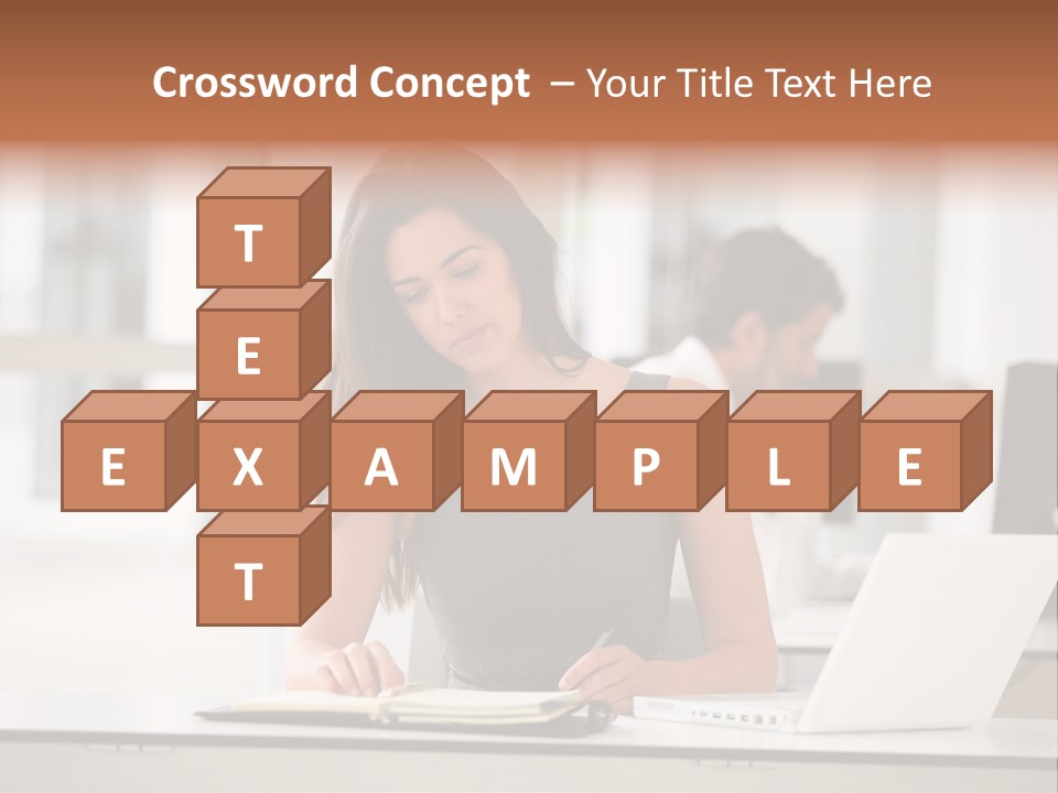 Indoors Businesswoman Professional PowerPoint Template