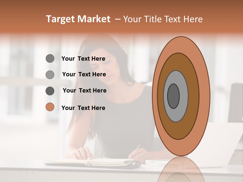 Indoors Businesswoman Professional PowerPoint Template