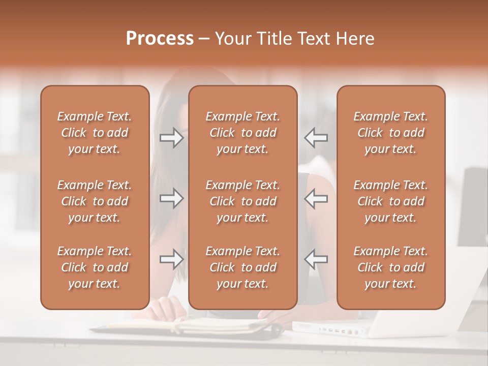 Indoors Businesswoman Professional PowerPoint Template