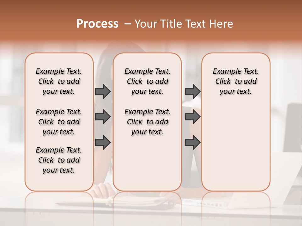 Indoors Businesswoman Professional PowerPoint Template