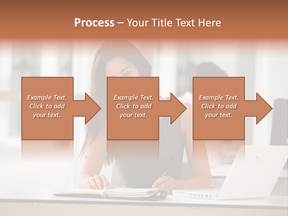 Indoors Businesswoman Professional PowerPoint Template