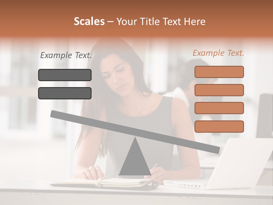 Indoors Businesswoman Professional PowerPoint Template