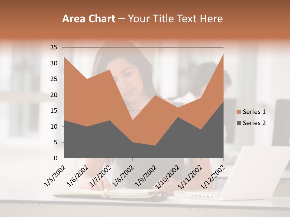 Indoors Businesswoman Professional PowerPoint Template