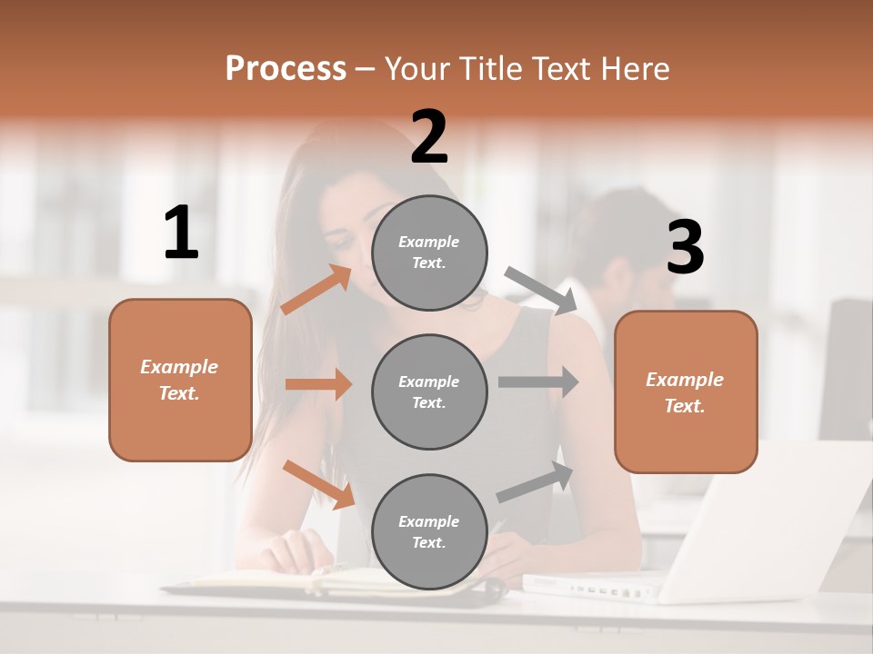 Indoors Businesswoman Professional PowerPoint Template