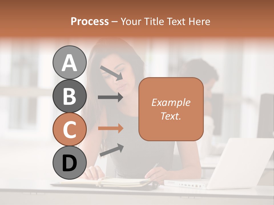 Indoors Businesswoman Professional PowerPoint Template