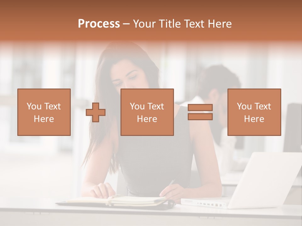 Indoors Businesswoman Professional PowerPoint Template