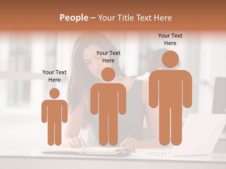 Indoors Businesswoman Professional PowerPoint Template