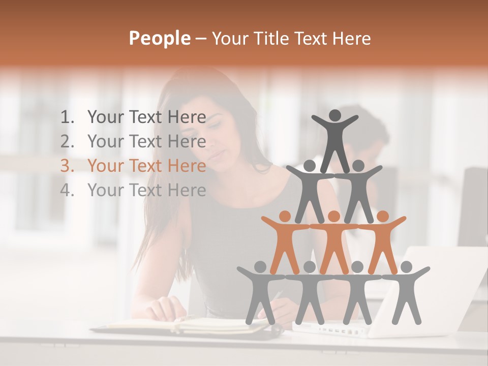 Indoors Businesswoman Professional PowerPoint Template
