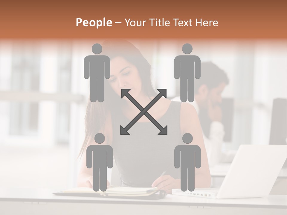 Indoors Businesswoman Professional PowerPoint Template