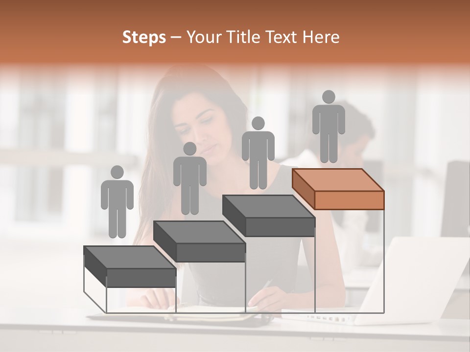 Indoors Businesswoman Professional PowerPoint Template