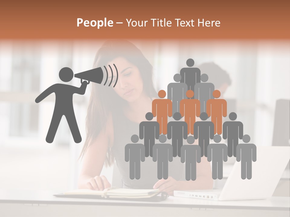 Indoors Businesswoman Professional PowerPoint Template