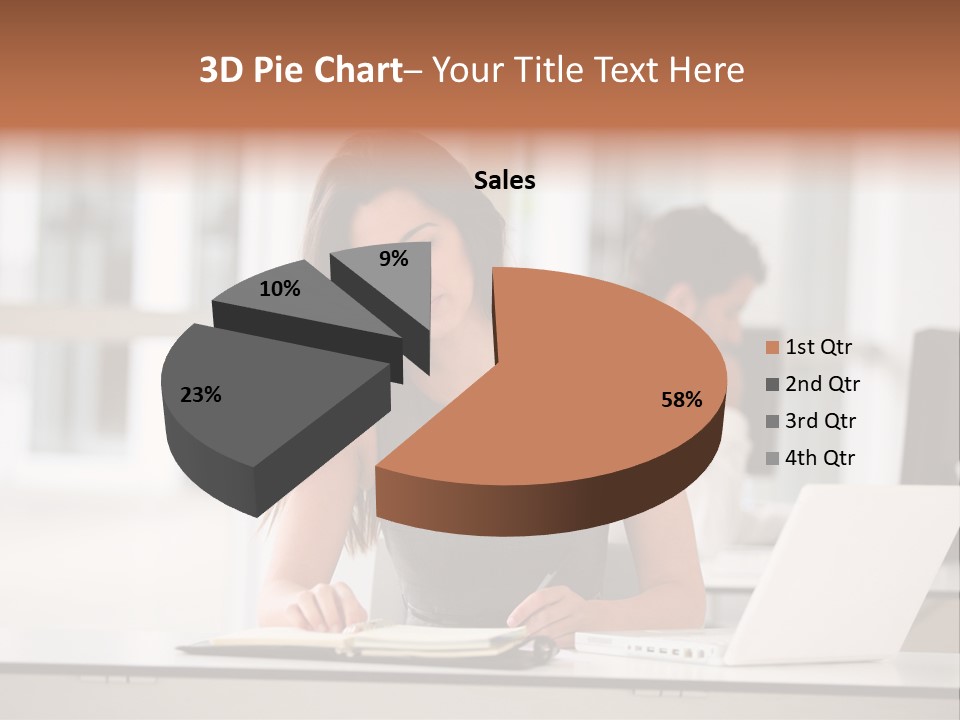 Indoors Businesswoman Professional PowerPoint Template
