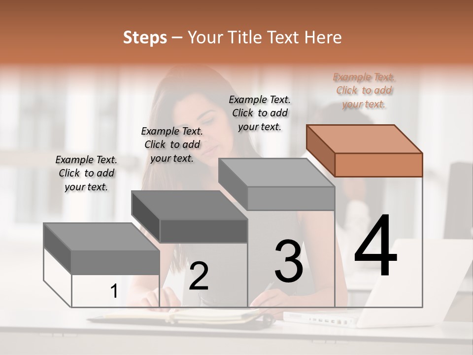 Indoors Businesswoman Professional PowerPoint Template