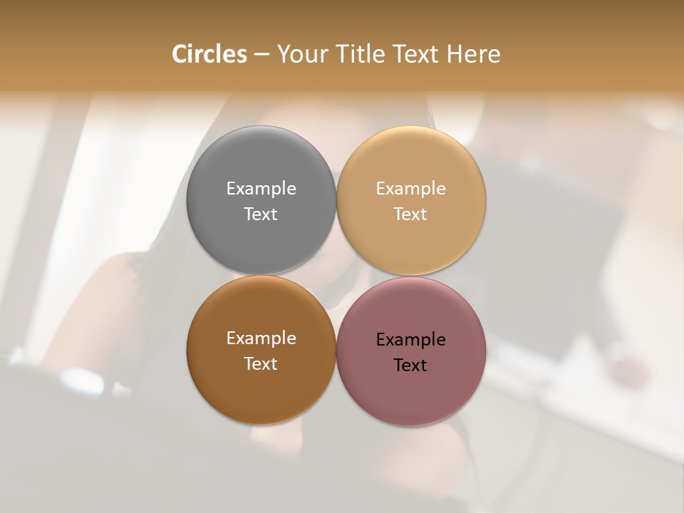 Worker Young Woman Success PowerPoint Template