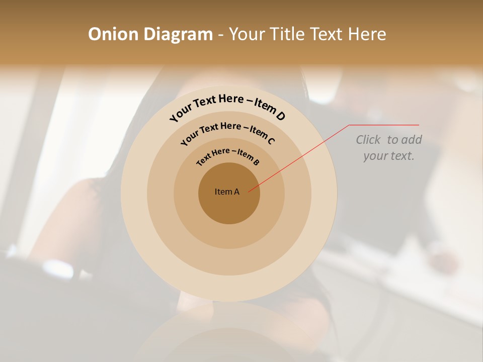 Worker Young Woman Success PowerPoint Template