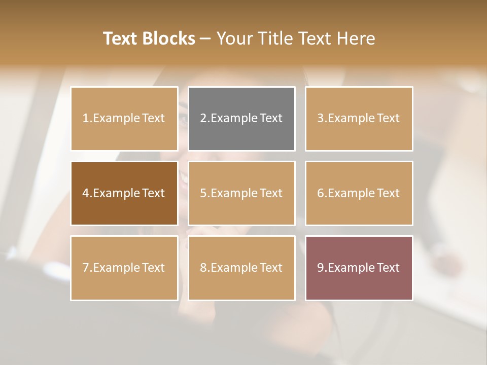 Worker Young Woman Success PowerPoint Template