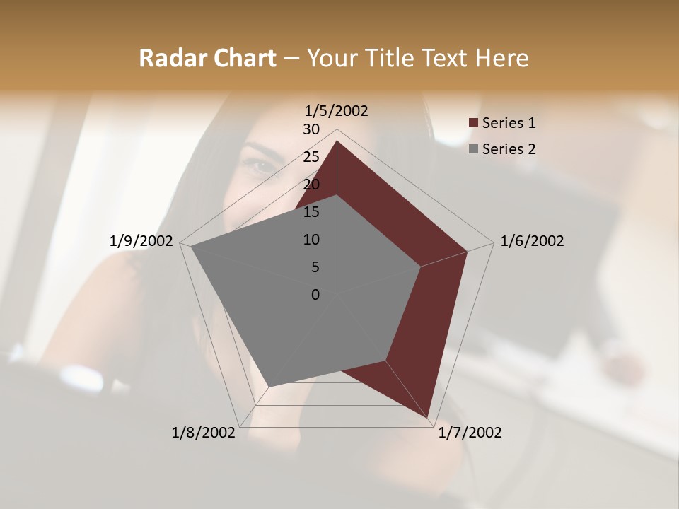 Worker Young Woman Success PowerPoint Template