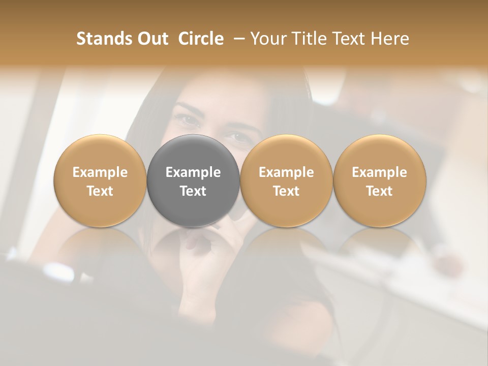 Worker Young Woman Success PowerPoint Template