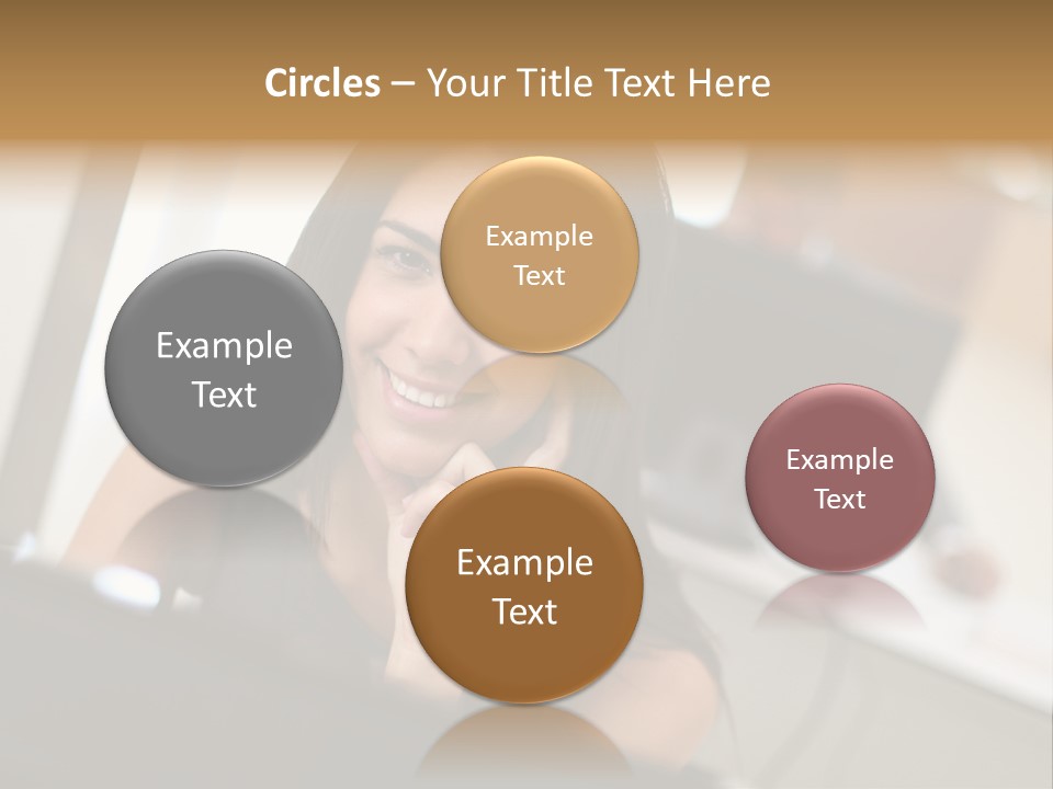 Worker Young Woman Success PowerPoint Template