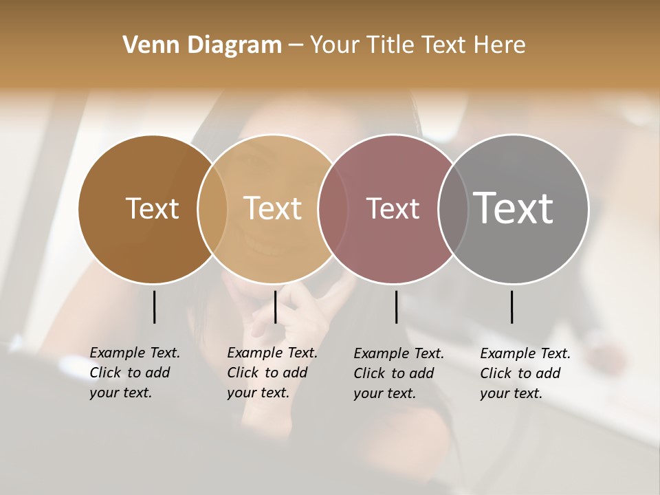 Worker Young Woman Success PowerPoint Template