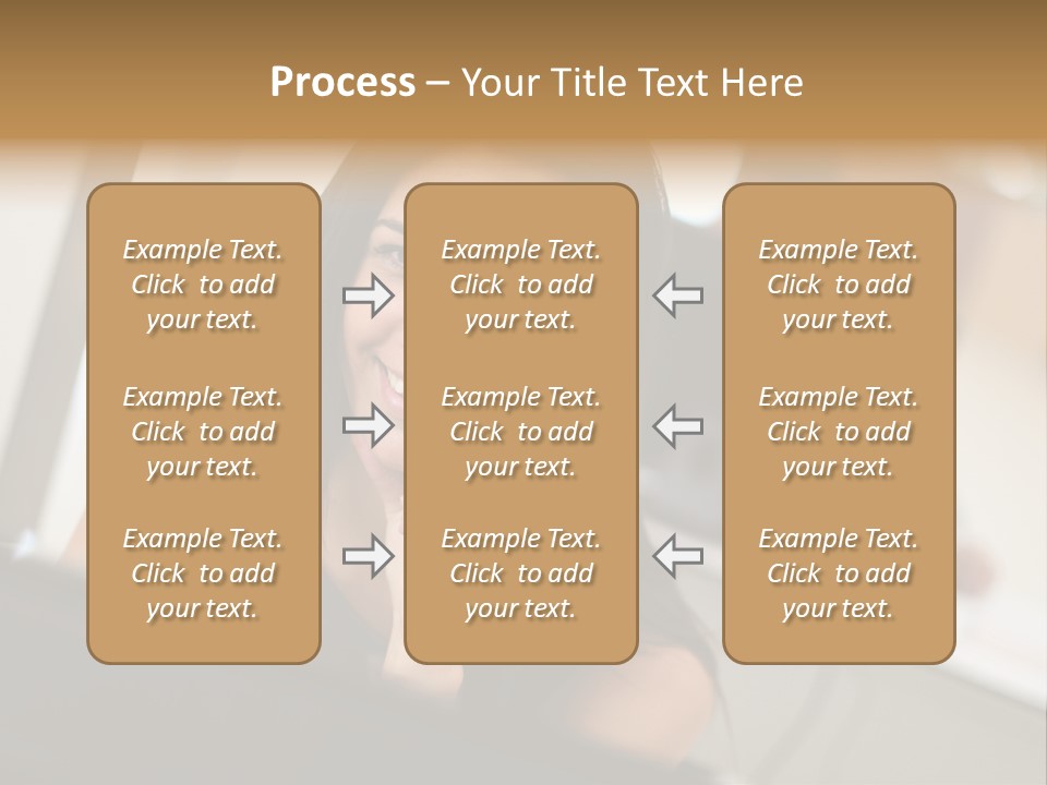 Worker Young Woman Success PowerPoint Template