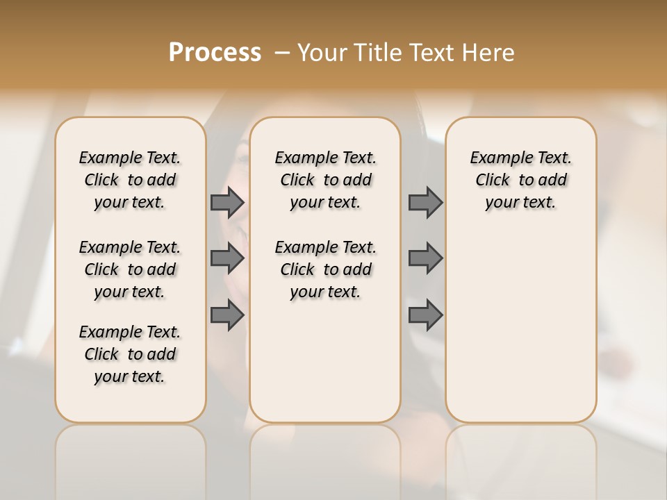Worker Young Woman Success PowerPoint Template