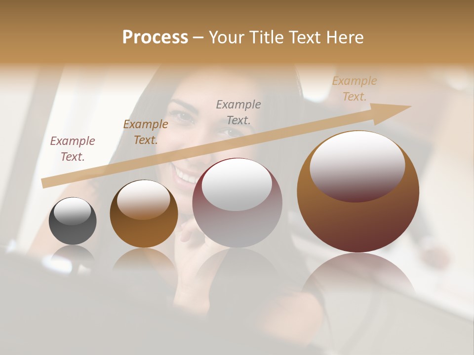 Worker Young Woman Success PowerPoint Template