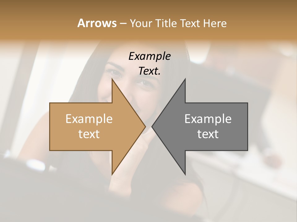 Worker Young Woman Success PowerPoint Template