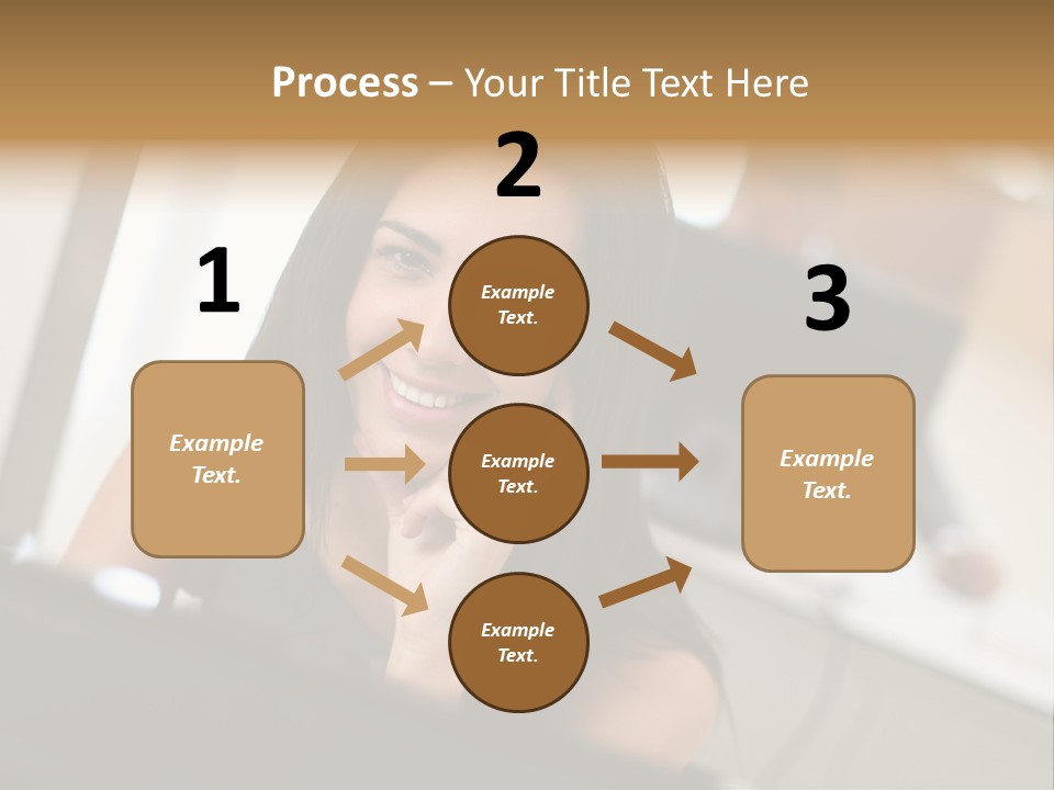 Worker Young Woman Success PowerPoint Template