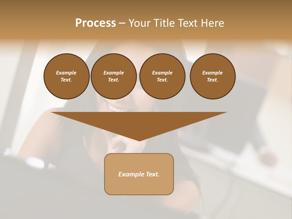 Worker Young Woman Success PowerPoint Template