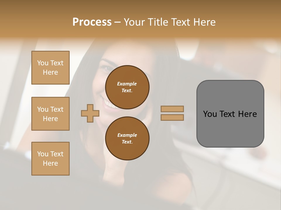 Worker Young Woman Success PowerPoint Template
