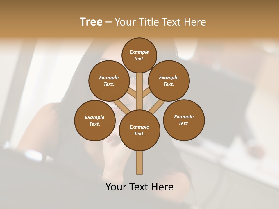 Worker Young Woman Success PowerPoint Template