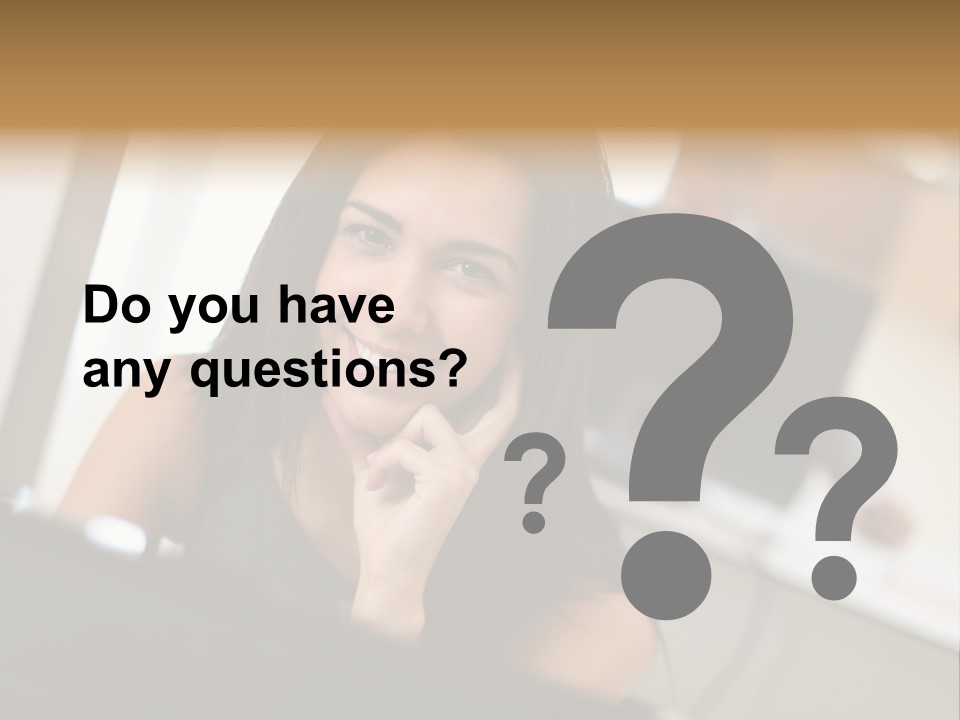 Worker Young Woman Success PowerPoint Template