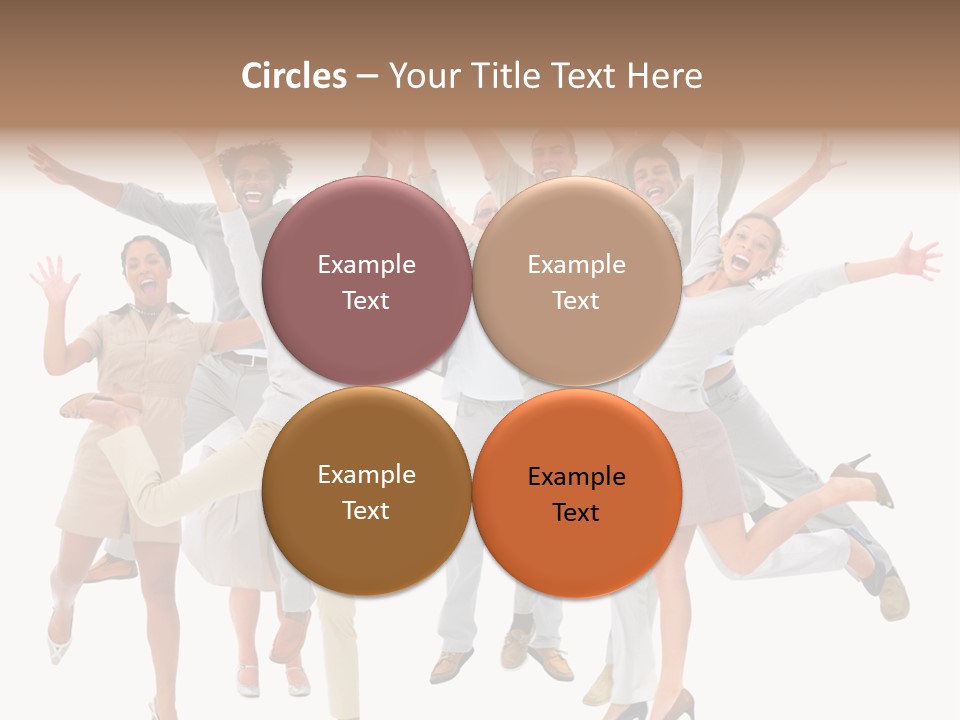 Teeth Joy Businesswoman PowerPoint Template