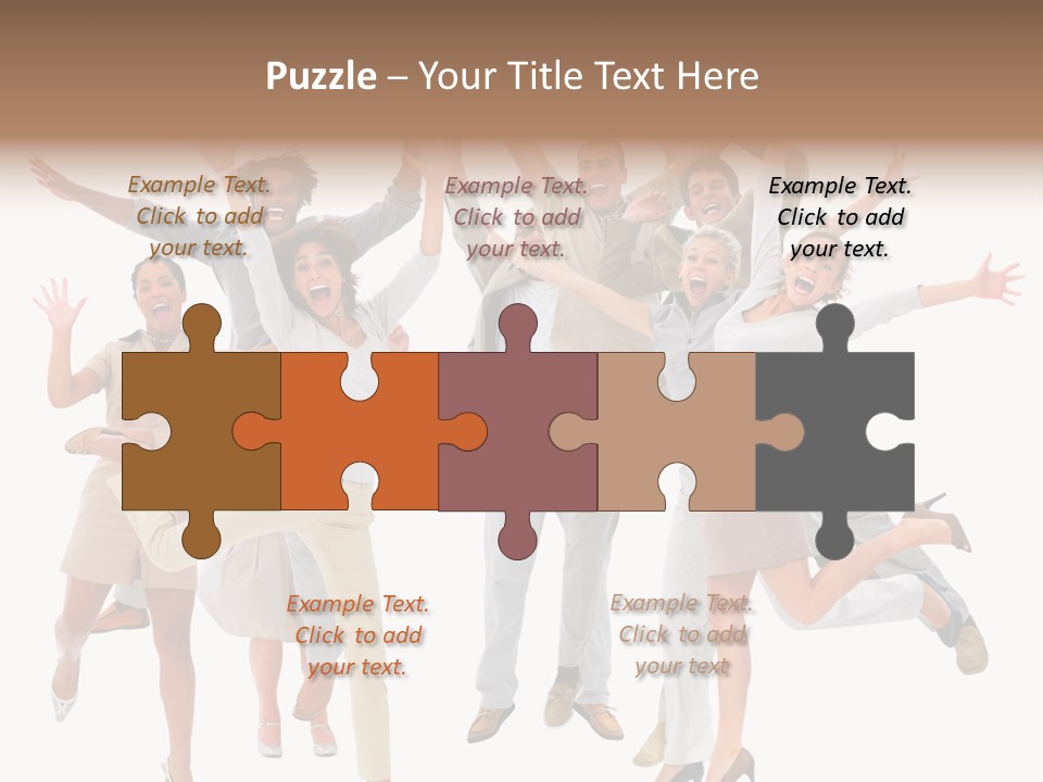 Teeth Joy Businesswoman PowerPoint Template