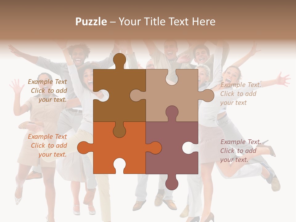 Teeth Joy Businesswoman PowerPoint Template