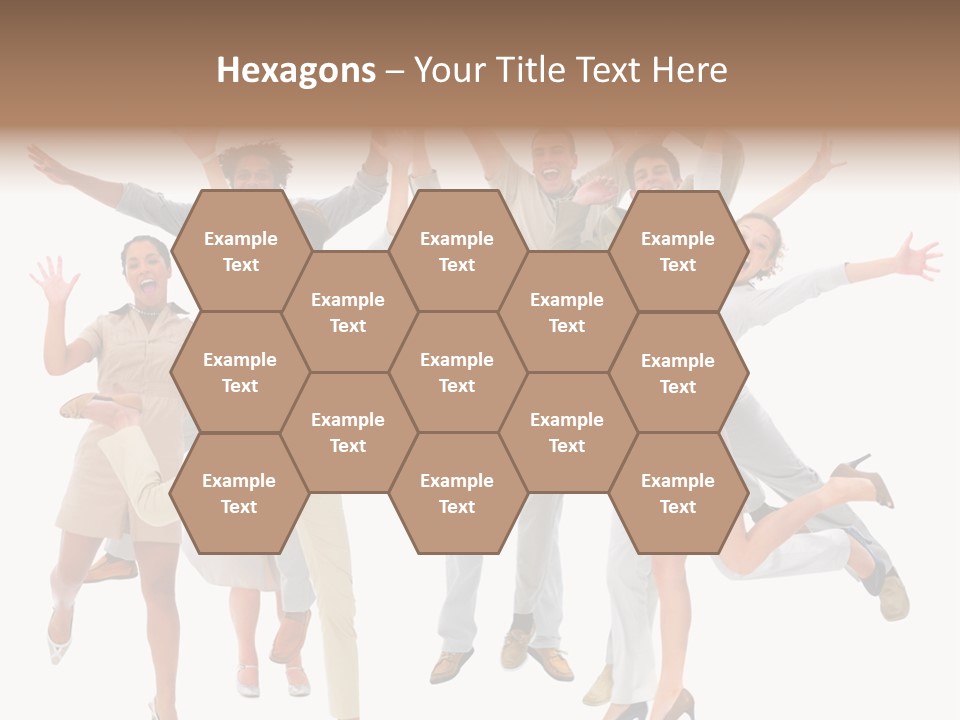 Teeth Joy Businesswoman PowerPoint Template