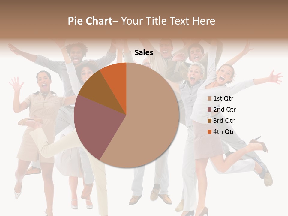 Teeth Joy Businesswoman PowerPoint Template