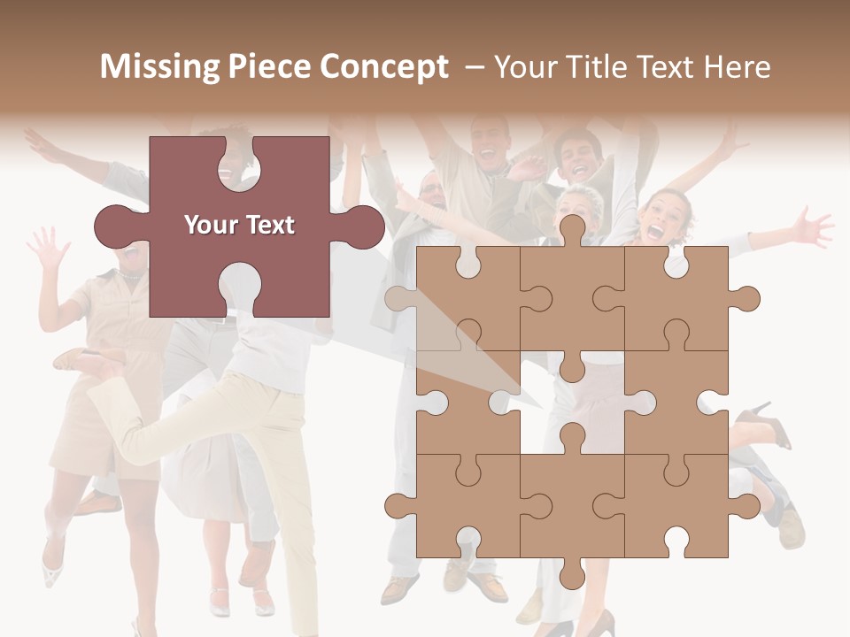Teeth Joy Businesswoman PowerPoint Template