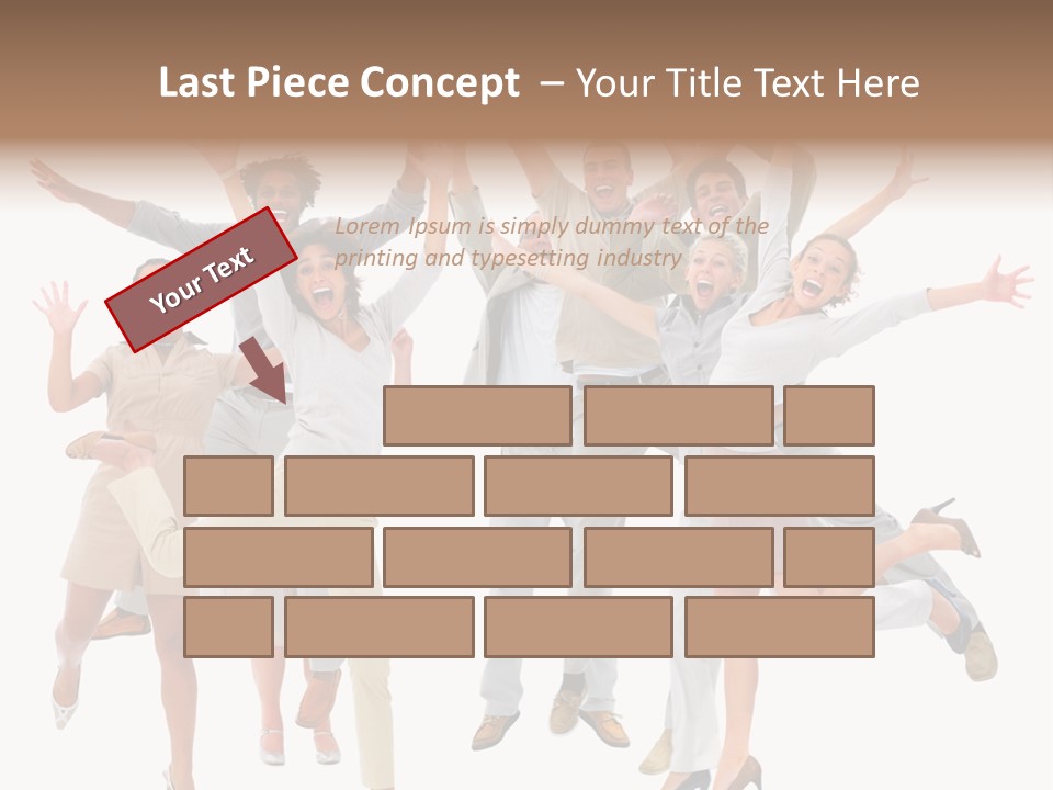 Teeth Joy Businesswoman PowerPoint Template