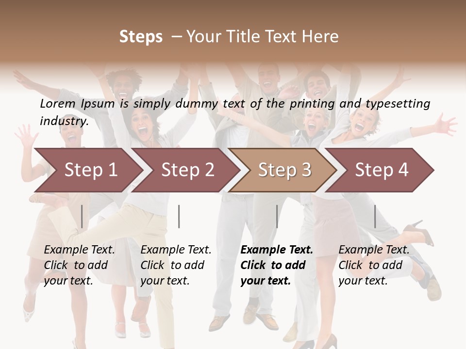 Teeth Joy Businesswoman PowerPoint Template