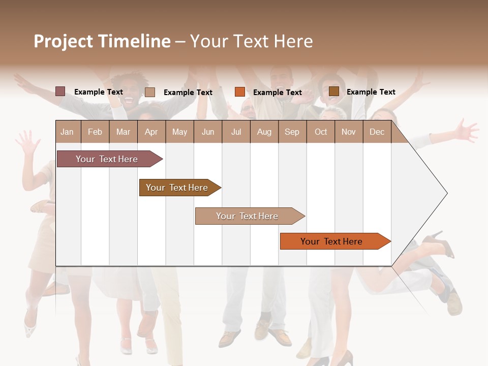 Teeth Joy Businesswoman PowerPoint Template