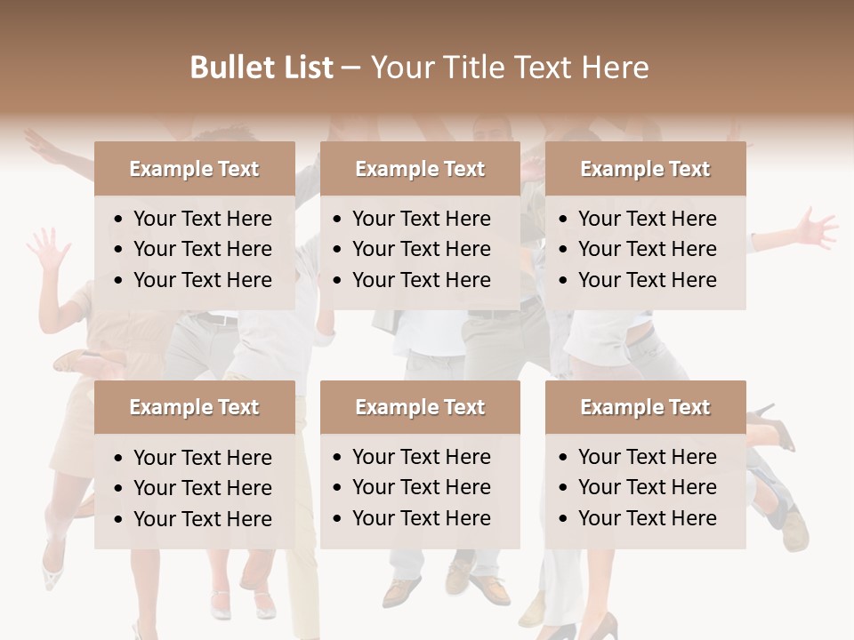Teeth Joy Businesswoman PowerPoint Template