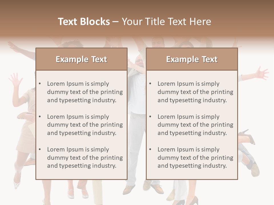 Teeth Joy Businesswoman PowerPoint Template