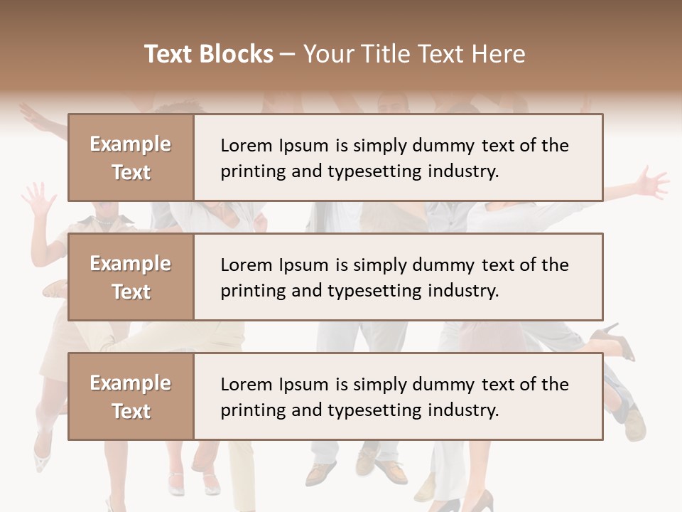 Teeth Joy Businesswoman PowerPoint Template