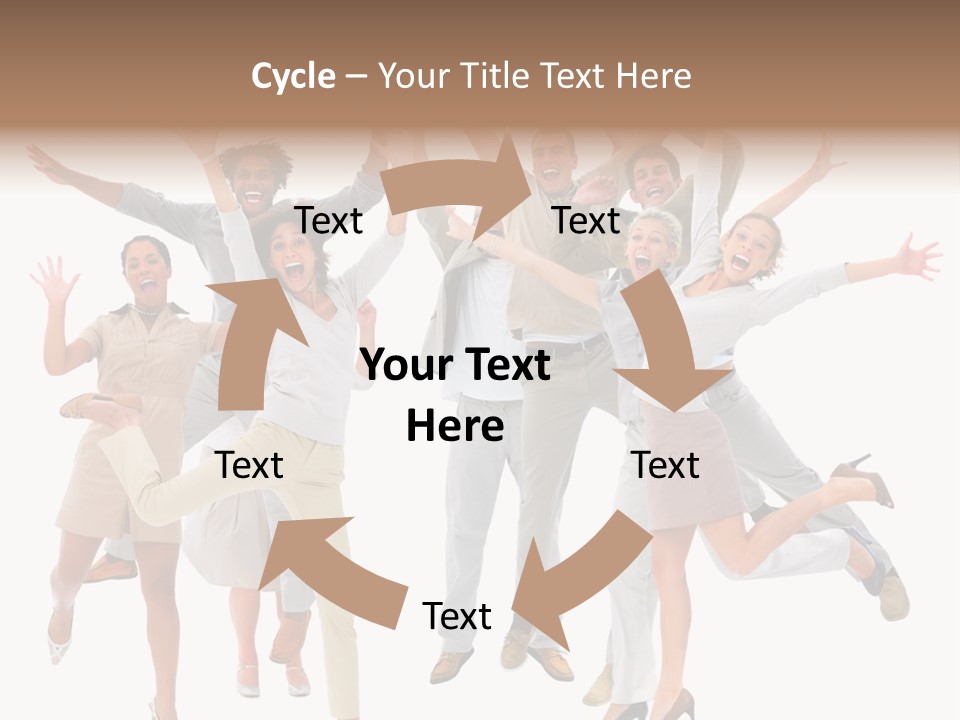 Teeth Joy Businesswoman PowerPoint Template