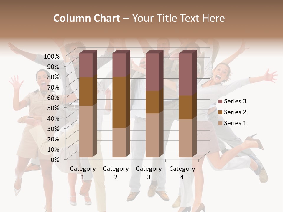 Teeth Joy Businesswoman PowerPoint Template