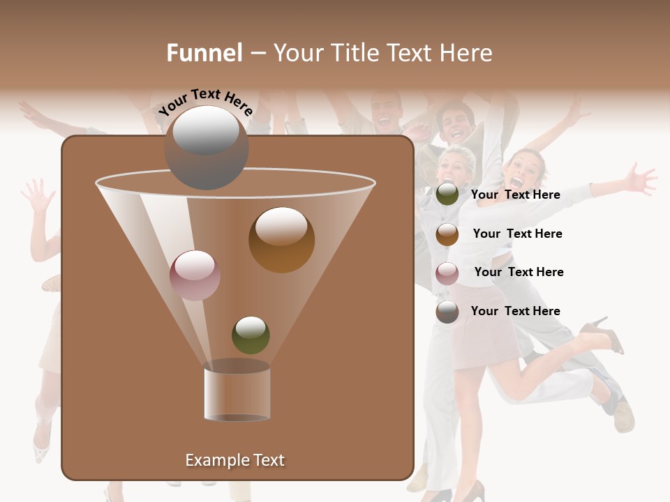 Teeth Joy Businesswoman PowerPoint Template