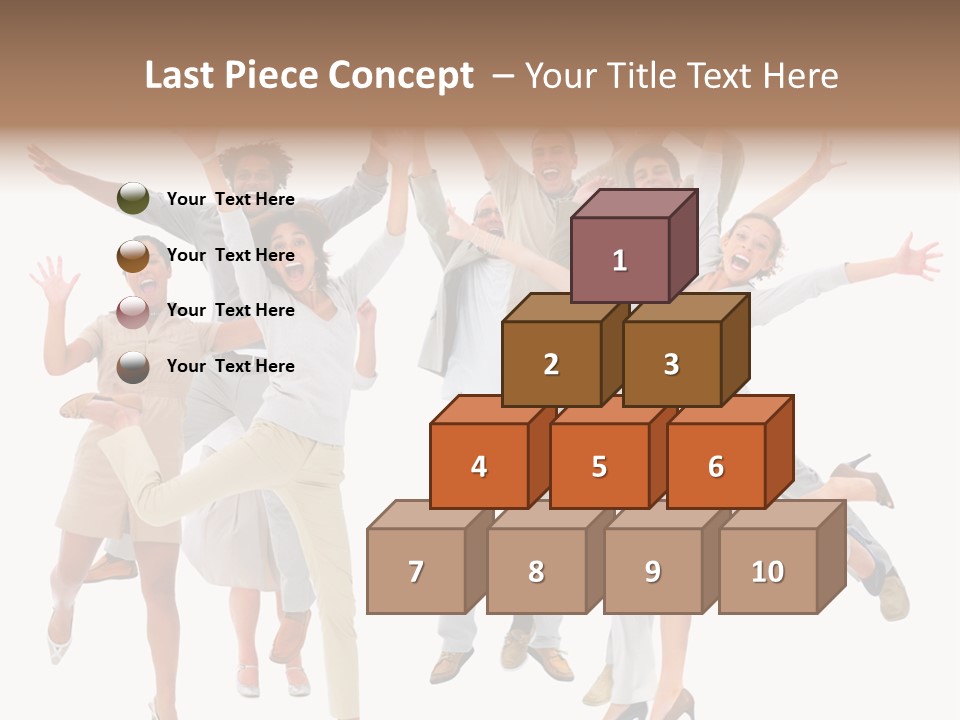 Teeth Joy Businesswoman PowerPoint Template